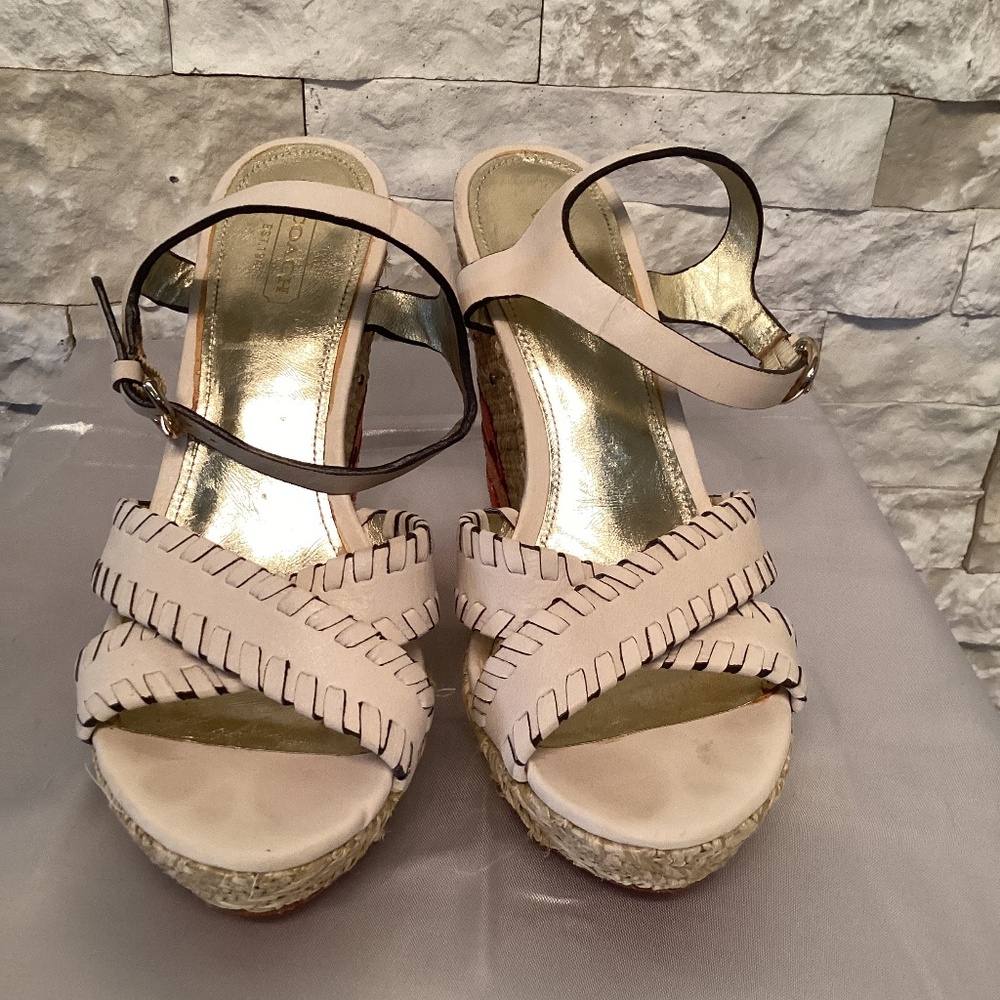 Coach Justeen Platform Espadrille Wedge Sandals